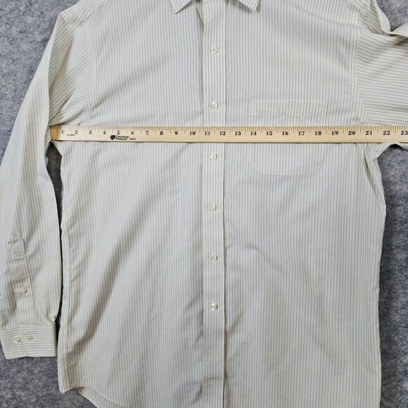 Brooks Brothers 346 Men's Size 15 1/2-4/5 Yellow & Blue Stripes Dress Shirt 15.5 - Picture 9 of 16